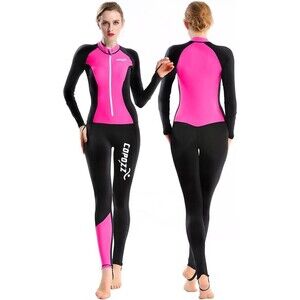 COPOZZ Diving Skin, Women Thin Wetsuit Rash Guard Full Body UV Protection XS